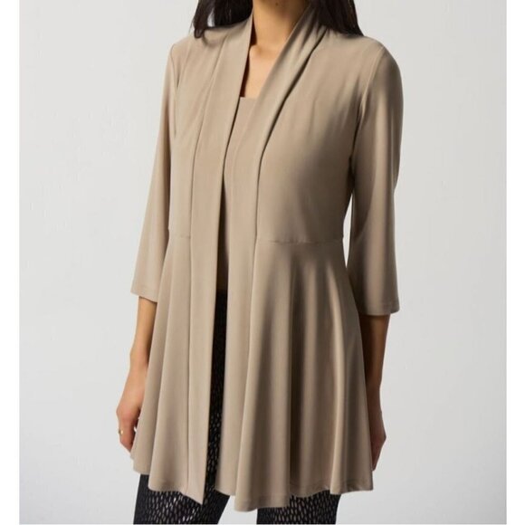 Joseph Ribkoff Latte Cover Up Fall 2023 Size 4 - Picture 4 of 8